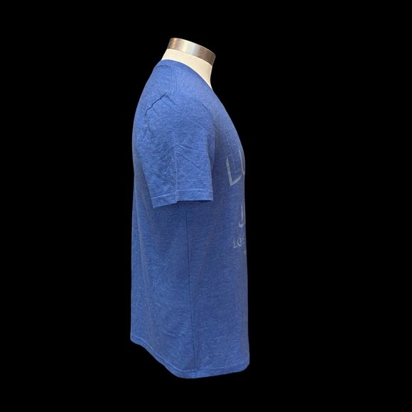Lucky Brand Men's Graphic Tee Men's Sz S Blue Logo NWT Too Tough To Die - Picture 2 of 7